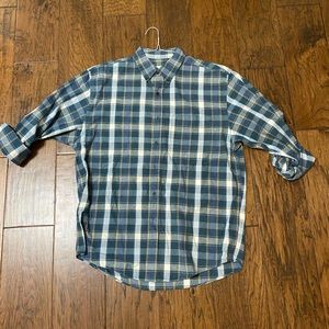 Eddie Bauer mens dress shirt size M regular - blue yellow green